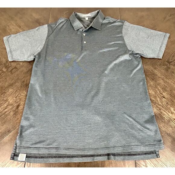 Peter Millar Men's Size XXL Gray Pattern 100% Cotton Stretch Polo Shirt GUC - Picture 9 of 9